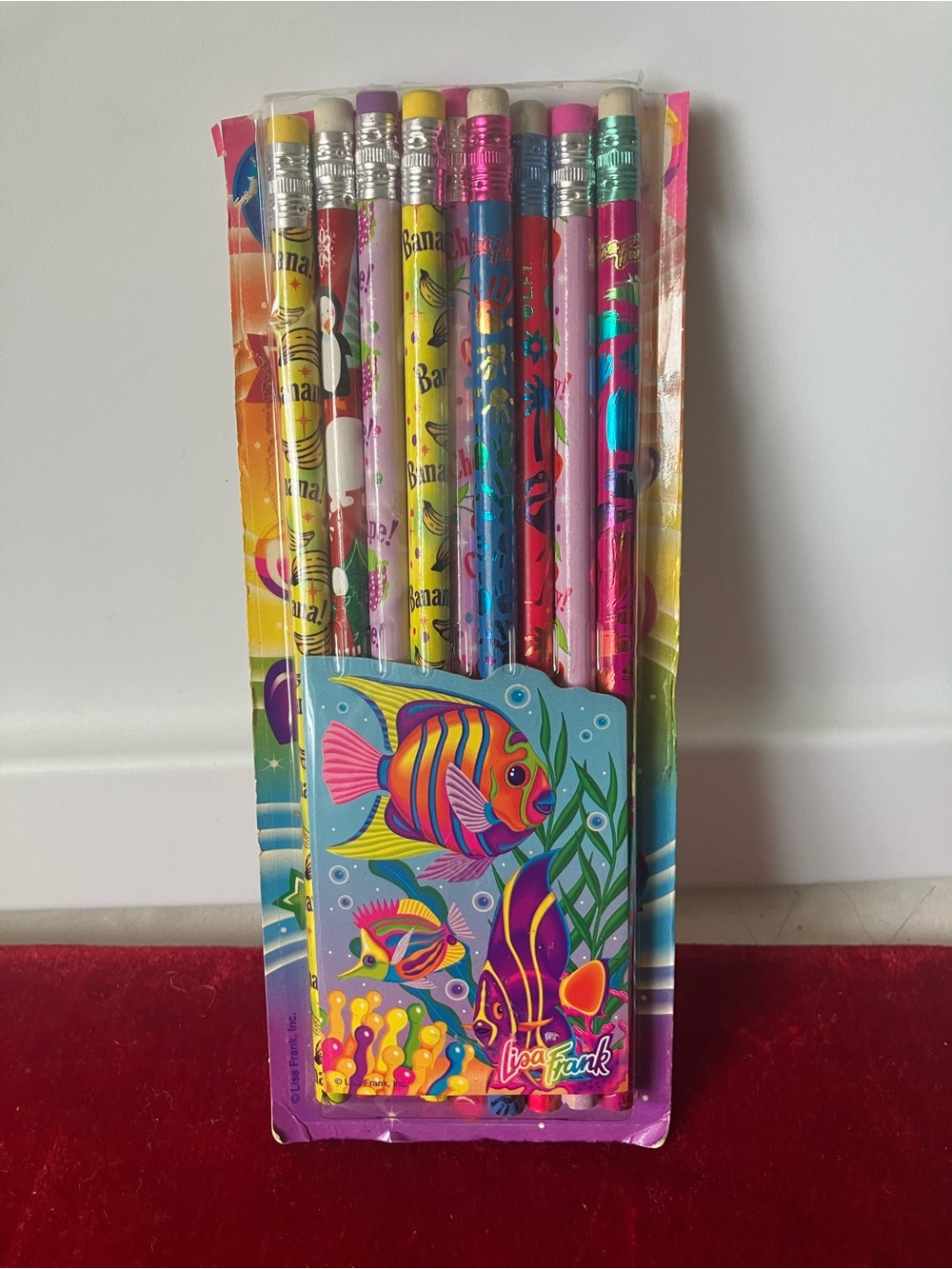 Vintage 90s Lisa Frank Pop Novelty Pattern Pencils New Open Pack Set of 9.